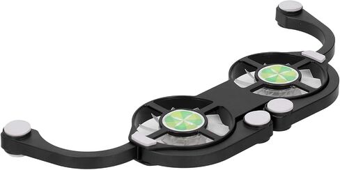 ASHATA 753 لوحة تبريد للكمبيوتر المحمول USB قابلة للطي، مراوح مزدوجة منخفضة الضوضاء وسادة تبريد للكمبيوتر المحمول مراوح تبريد خفيفة 500 دورة في الدقيقة - 2500 دورة في الدقيقة منخفضة الضوضاء للكمبيوتر المحمول (أسود) in Saudi Arabia