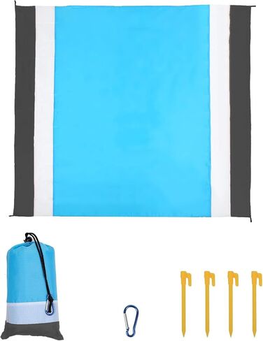 TONDAZHIYO Sandfree Beach Blanket， Extra Large Mat Big，Lightweight Pocket Oversized Sandproof for 4-7 Adults，Portable Outdoor Camping Blankets， Quick Drying， Hiking，Outdoor Blanket Travel，Camping mat in Saudi Arabia
