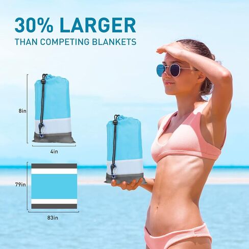 TONDAZHIYO Sandfree Beach Blanket， Extra Large Mat Big，Lightweight Pocket Oversized Sandproof for 4-7 Adults，Portable Outdoor Camping Blankets， Quick Drying， Hiking，Outdoor Blanket Travel，Camping mat in Saudi Arabia