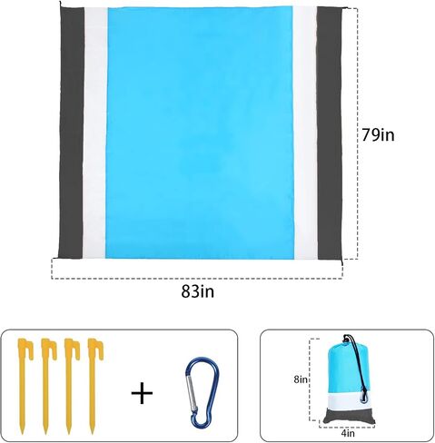 TONDAZHIYO Sandfree Beach Blanket， Extra Large Mat Big，Lightweight Pocket Oversized Sandproof for 4-7 Adults，Portable Outdoor Camping Blankets， Quick Drying， Hiking，Outdoor Blanket Travel，Camping mat in Saudi Arabia