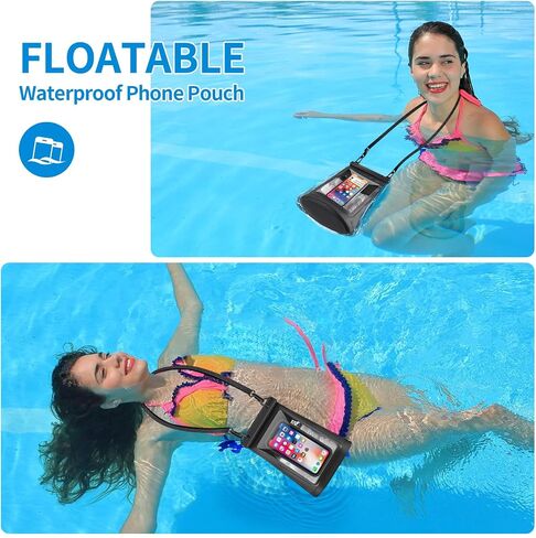 Large Floating Waterproof Phone Pouch, Cell Phone Dry Bag for iPhone 14/13/12/11 Pro Max, Galaxy S22/S21 All Phones, Universal Float Waterproof Bag for Beach 【Oversize】 in Saudi Arabia