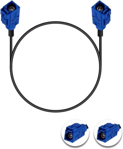 Fakra C Cable Fakra C Female to Fakra C Female Blue Pigtail Cable RG174 20IN/50CM GPS Antenna Extension Cable for Car Radio in Saudi Arabia
