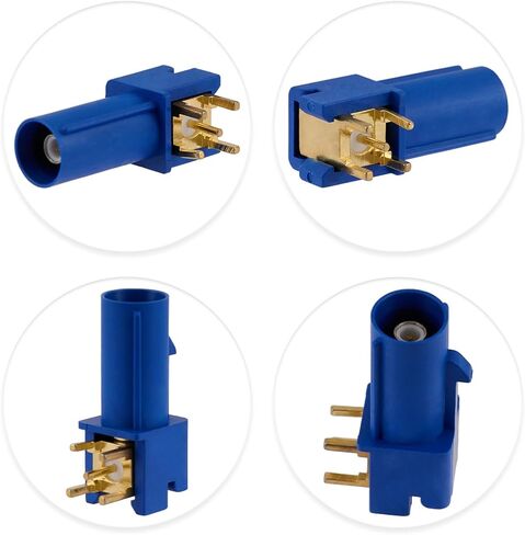 10PCS Fakra C Male Right Angle Connectors Fakra C Male Right Angle Blue PCB Mount Connector for RG316 RG174 LMR100 Cable in Kuwait