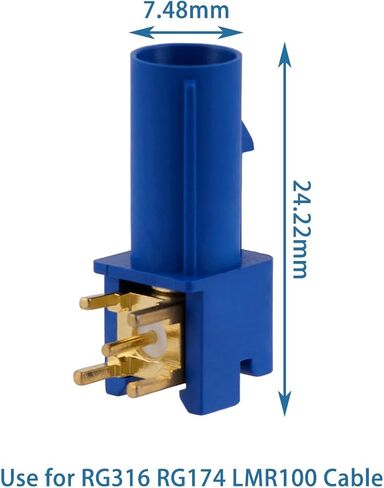 10PCS Fakra C Male Right Angle Connectors Fakra C Male Right Angle Blue PCB Mount Connector for RG316 RG174 LMR100 Cable in Kuwait