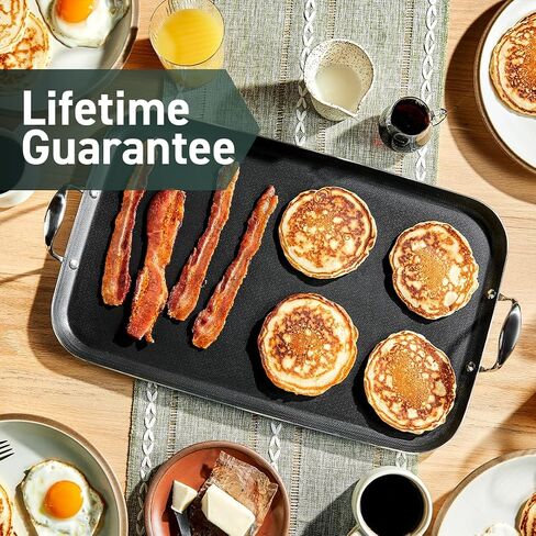 HexClad Hybrid Nonstick Double Burner Griddle, Compatible with All Cooktops, Oven-Safe up to 500ºF, Metal-Utensil Safe in Saudi Arabia