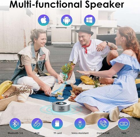 مكبر صوت بلوتوث صغير XLEADER (معبأة في حقيبة السفر) مكبر صوت لاسلكي محمول مع مدخل Aux، Micro SD، ميكروفون، تصميم يعمل باللمس، وقت تشغيل 12 ساعة، مكبر صوت صغير وردي لطيف لهدايا مكتب الدش للكمبيوتر المحمول iPhone in Saudi Arabia