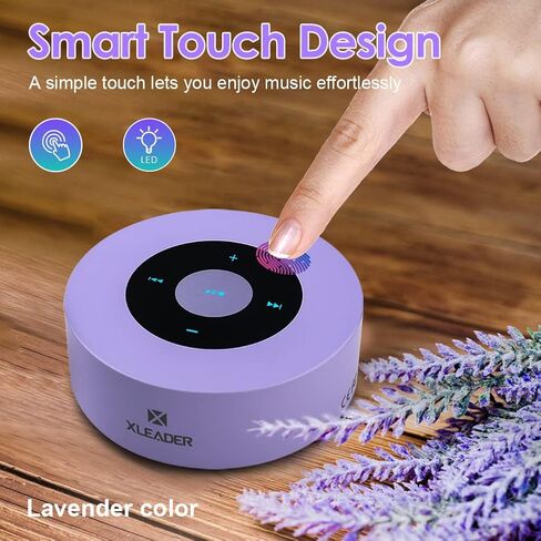 مكبر صوت بلوتوث صغير XLEADER (معبأة في حقيبة السفر) مكبر صوت لاسلكي محمول مع مدخل Aux، Micro SD، ميكروفون، تصميم يعمل باللمس، وقت تشغيل 12 ساعة، مكبر صوت صغير وردي لطيف لهدايا مكتب الدش للكمبيوتر المحمول iPhone in Saudi Arabia