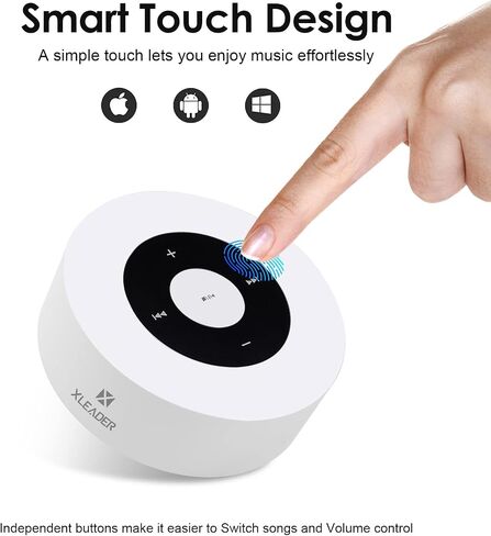 مكبر صوت بلوتوث صغير XLEADER (معبأة في حقيبة السفر) مكبر صوت لاسلكي محمول مع مدخل Aux، Micro SD، ميكروفون، تصميم يعمل باللمس، وقت تشغيل 12 ساعة، مكبر صوت صغير وردي لطيف لهدايا مكتب الدش للكمبيوتر المحمول iPhone in Saudi Arabia