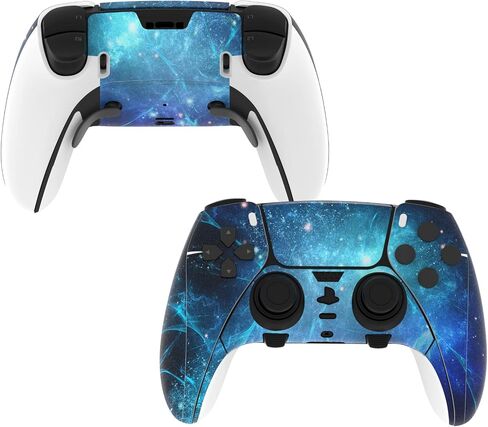 PlayVital Skin Decals Set for ps5 Edge Controller, Custom Sticker Vinyl Decal Skins Wrap for ps5 Edge Wireless Controller - Chrome Purple Blue in Kuwait