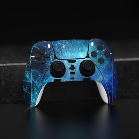 PlayVital Skin Decals Set for ps5 Edge Controller, Custom Sticker Vinyl Decal Skins Wrap for ps5 Edge Wireless Controller - Chrome Purple Blue in Kuwait