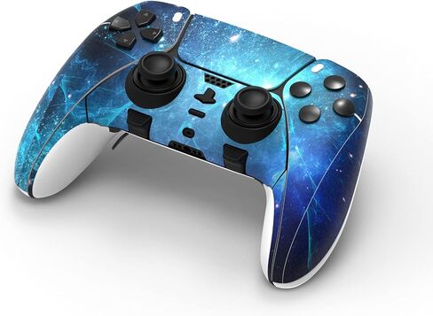 PlayVital Skin Decals Set for ps5 Edge Controller, Custom Sticker Vinyl Decal Skins Wrap for ps5 Edge Wireless Controller - Chrome Purple Blue in Kuwait