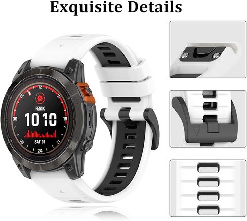 VINIUSIKI 22mm Replacem Band Compatible with Garmin Fenix 6 Pro, Easy-fit Sport Silicone Straps for Forerunner 945 955 Fenix 7 Pro Fenix 5 Plus Descent G1 Tactix Bravo Approach S62 S60 Bands in Kuwait