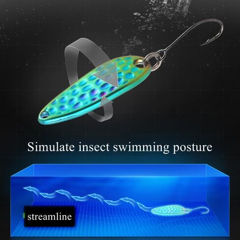 4 قطع من OriGlam ملاعق صيد السمك، طُعم صيد سمك السلمون المرقط، طُعم ملاعق دوارة، طُعم معدني لصيد الأسماك، طعوم صلبة لصيد سمك السلمون المرقط in Kuwait