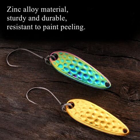 4 قطع من OriGlam ملاعق صيد السمك، طُعم صيد سمك السلمون المرقط، طُعم ملاعق دوارة، طُعم معدني لصيد الأسماك، طعوم صلبة لصيد سمك السلمون المرقط in Kuwait