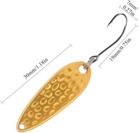 4 قطع من OriGlam ملاعق صيد السمك، طُعم صيد سمك السلمون المرقط، طُعم ملاعق دوارة، طُعم معدني لصيد الأسماك، طعوم صلبة لصيد سمك السلمون المرقط in Kuwait