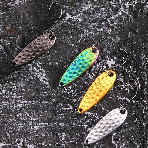 4 قطع من OriGlam ملاعق صيد السمك، طُعم صيد سمك السلمون المرقط، طُعم ملاعق دوارة، طُعم معدني لصيد الأسماك، طعوم صلبة لصيد سمك السلمون المرقط in Kuwait