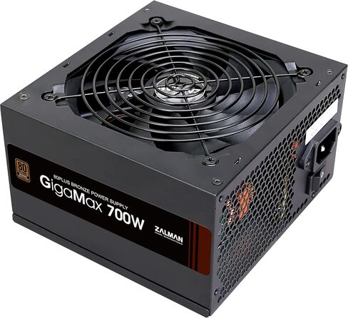 Zalman GigaMax 700W 80 Plus Bronze Certified Power Supply ATX PSU, 105° Capacitor, 120mm Ultra Quiet Cooling Fan, Non-Modular, 5 Year Warranty in Saudi Arabia