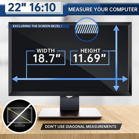 Privacy Screen Filter for 23 inch Widescreen Monitors-Privacy Screen for Computer Monitor-Computer Privacy Screen(16:9 20.04"x11.26") in Saudi Arabia