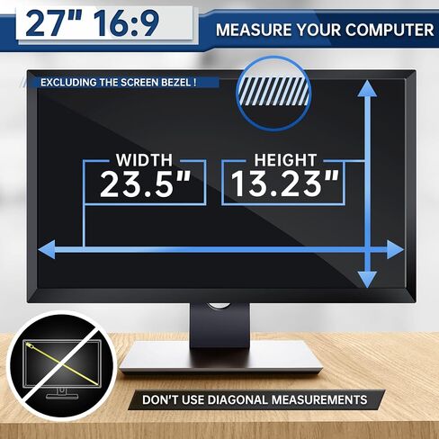 Privacy Screen Filter for 23 inch Widescreen Monitors-Privacy Screen for Computer Monitor-Computer Privacy Screen(16:9 20.04"x11.26") in Saudi Arabia