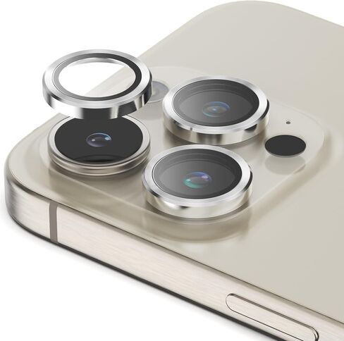 إطار معدني Sinjimoru iPhone 15 لعدسات زجاجية مقسى متعددة الطبقات، عدسة كاميرا لهاتف iPhone 15 زجاج عدسة الكاميرا. حلقة معدنية من سينجي كام جلاس لهاتف آيفون 15 برو/برو ماكس باللون الأسود in Kuwait