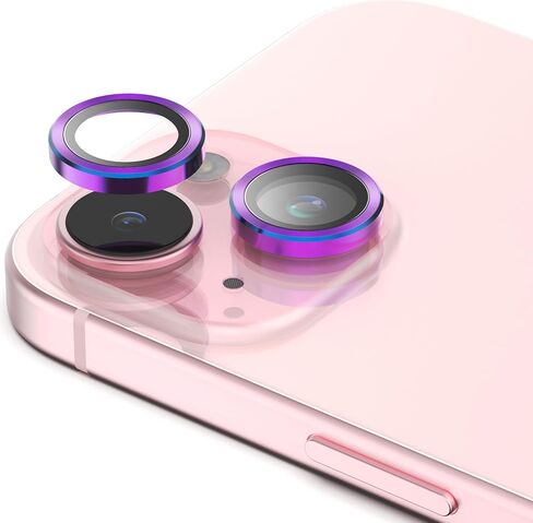 إطار معدني Sinjimoru iPhone 15 لعدسات زجاجية مقسى متعددة الطبقات، عدسة كاميرا لهاتف iPhone 15 زجاج عدسة الكاميرا. حلقة معدنية من سينجي كام جلاس لهاتف آيفون 15 برو/برو ماكس باللون الأسود in Kuwait