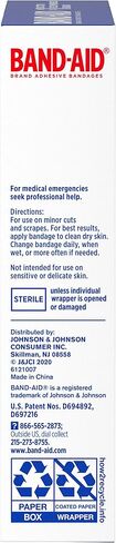 Band-Aid Brand Tough Strips Adhesive Bandages for Wound Care, Durable Protection for Minor Cuts and Scrapes, Extra Large Size, 10 ct in Kuwait