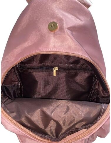 Generic Waterproof Double Shoulder Strapped Zipper Crossbody Backpack, Women's Fashionable Small Casual Outdoor Travel Backpack (Black) in Saudi Arabia