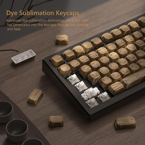Womier PBT Keycaps - Keycaps 60 65 75 100 Percent, MOA Keycaps Dye-Sublimation, Cute Keycaps Custom Keyboard Keycaps Set for 61/64/68/84/87/100/104/108 Cherry MX Mechanical Keyboard, Kanagawa in Saudi Arabia