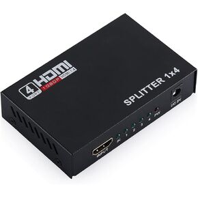 4K HDMI Splitter 1 in 4 Out HD 1080P 4-Port Repeater Splitter Amplifier 1x4 Hub