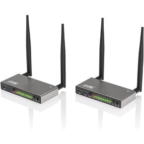 AIMIBO HDMI Wireless Transmitter & Receiver 1080P, Multiple TXs & RXs, 5.8G HDMI Extender with KVM, IR Remote, Loop-Out, 656FT, Stream Video Audio for Laptop, Fire TV Stick, Satellite to TV, Projector