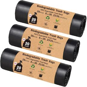 Portable Toilet Bags for Camping, 60 Count Toilet Replacement Bags, 8 Gallon, 30 Liter Camping Toilet Bags, Compostable Toilet Bags for Portable Toilet, Outdoors, Boating, Car Travel, Long Trips