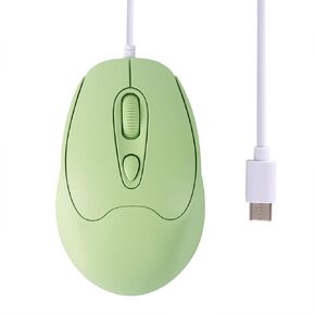 USB C Mouse, Wired Mouse - Low Noise, Compact Design, Compatible with Tablet, Laptop, and More (Gray)