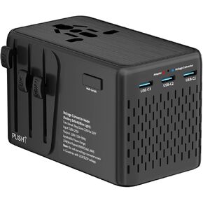 International Travel Adapter Voltage Converter (Black)