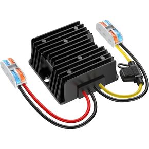 محول 12VDC إلى 24VDC 10A 240W، محول تصعيد 12 إلى 24V مع مصهر مقاوم للماء وكتلة طرفية سلكية، محول 12 إلى 24 فولت لعربة الجولف LED قارب شاحنة خفيفة (قبول مدخلات DC9-20V) in Kuwait