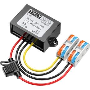 12VDC to 24VDC Converter 10A 240W, 12 to 24V Step up Converter with Fuse Waterproof and Wire Terminal Block, 12 to 24 Volt Converter for Golf Cart LED Light Truck Vehicle Boat (Accept DC9-20V Inputs)