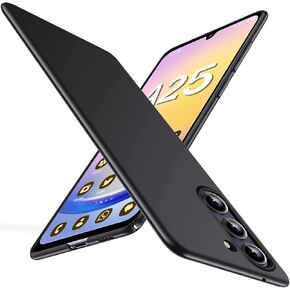 Gxmeuie Ultra Thin Case for Samsung Galaxy A25 5G, Silky Touch & Anti-Fingerprint Material, Slim Hard PC Matte Cover Anti-Scratch Shockproof Protective Cases for Samsung A25 5G (Black)