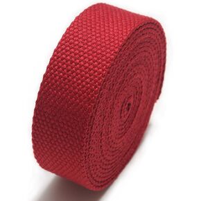 1 Inch Polyester Cotton Webbing 11.5~12.5 Yards Cotton Strap for Arts and DIY Crafts, Sewing Webbing Tote Canvas Bags Making Outdoor Accessories (Beige)