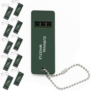 صفارة النجاة في الهواء الطلق ثلاثية الموجات - صفارة مثالية للتخييم والطوارئ لحقائب الظهر، والتخييم في الهواء الطلق، والمشي لمسافات طويلة، وركوب القوارب، والصيد، وصيد الأسماك، وإشارات إنقاذ الأطفال (10 عبوات) in Kuwait