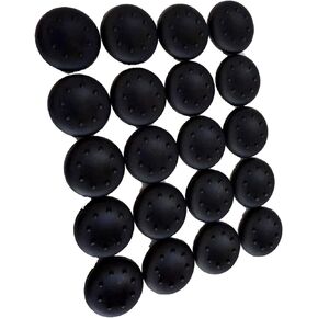 20 Pcs Controller Thumbstick Caps Replacement Silicone Touch Controller Rocker Cover for PS3 / PS4 / PS5 (Black)