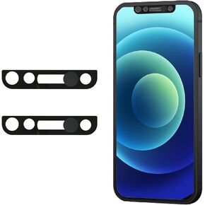 غطاء الخصوصية Potexim متوافق مع iPhone X/XS/XR/XS Max/11/11 Pro/11 Pro Max/12/12 Mini /12Pro /12Pro Max، يحمي الخصوصية والأمان ولكن لا يؤثر على التعرف على الوجه (أسود، عبوتان)