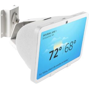 shinar Metal Wall Mount only for Echo Show 8(3rd Generation) Swivels up to 360°/Tilts-70°/+70°,Mount Stand with Show 8 3rd Without Magnet with Wiremanagement Accessories Bracket Shelf (Black)