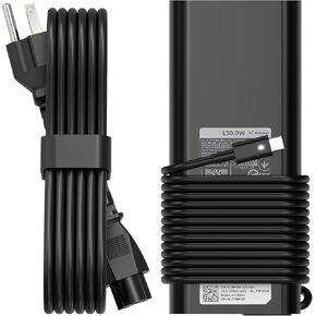 Charger for Dell 130W Laptop USB C Type C AC Adapter for Dell XPS 15 17 2in1 9575 9500 9700 Precision 5530 2in1 5550 5750 3560 Latitude 7410 7310 7210 9410 9510 5420 5520 5510 Power Cord