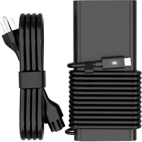 Replacement for 130W Dell USB C Charger,Laptop Charger 130W for Dell XPS 15 2in1 9575,Dell Precision 5570 3570 3470,Dell Latitude 5520 5530 7410 7310 7210 9410 XPS 9575 XPS 17 9700 Power Supply Cord