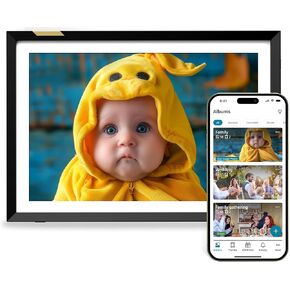 Nixplay 15.6" Digital Photo Frame - Connecting Families & Friends (Black/White Matte)
