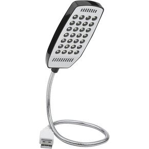 Pilipane USB Reading Lamp, 5V Flexible Gooseneck Mini USB 28 LED Portable Reading Light Computer Lamp with Switch for Laptop Desktop PC and Computer Keyboard(Black)