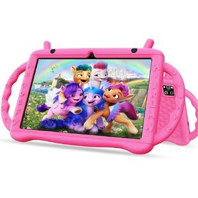 Kids Tablet,10.1 Inch Android Tablet for Kids (3-12),Gifts for Kids,Octa-Core,10G+64GB,Bluetooth 5.0,Parental Controls WiFi Tablet,HD Display,Shockproof,Google Kids Space/Christmas(Green)
