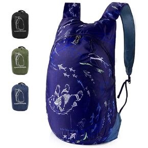 MULISOFT 28L Foldable Hiking Backpack, Lightwight Camping Backpack For Men & Women, Water-resistant Travel Daypack, Multifunctional Black Backpack For Cycling Outdoor Sports