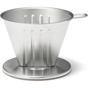 Muji 15090822 Stainless Steel Dripper Silver, 4.9 x 4.1 x 3.1 inches (12.5 x 10.5 x 8 cm), For 2-3 Cups