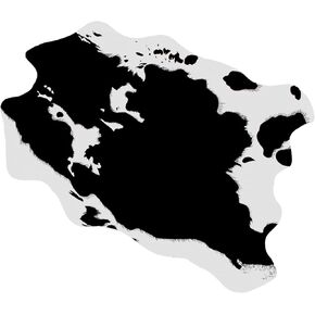 MACEVIA Faux Cowhide Rug Cute Cow Print Rug Animal Area Carpet Western Decor for Living Room Bedroom Non-Slip 59" L x 47.2" W(4.9ft x 3.9ft) Black and White