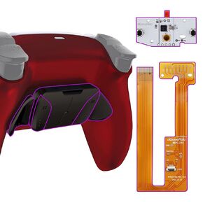 eXtremeRate Textured Black Programmable Real Metal Buttons (RMB) Version RISE4 Remap Kit for PS5 Controller BDM-030 040 050, Upgrade Board & Redesigned Back Shell & 4 Back Buttons for PS5 Controller